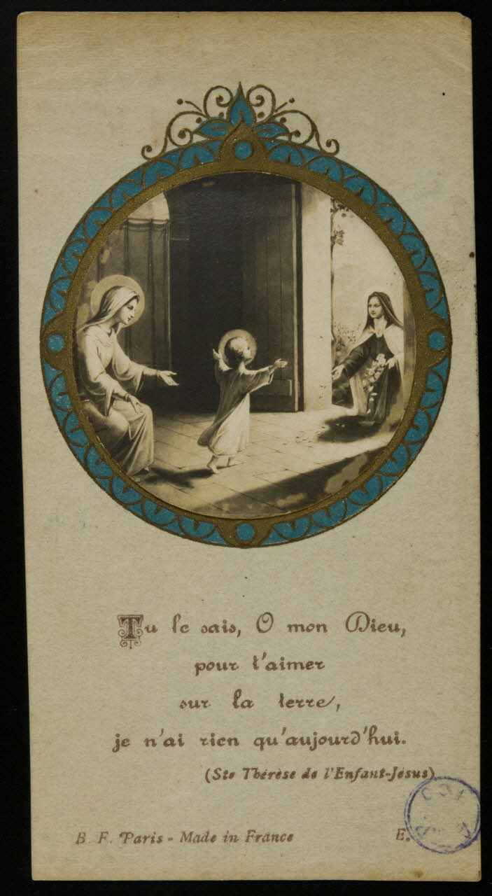 image pieuse Tu le sais, O mon Dieu, 1981.22.44 Photo