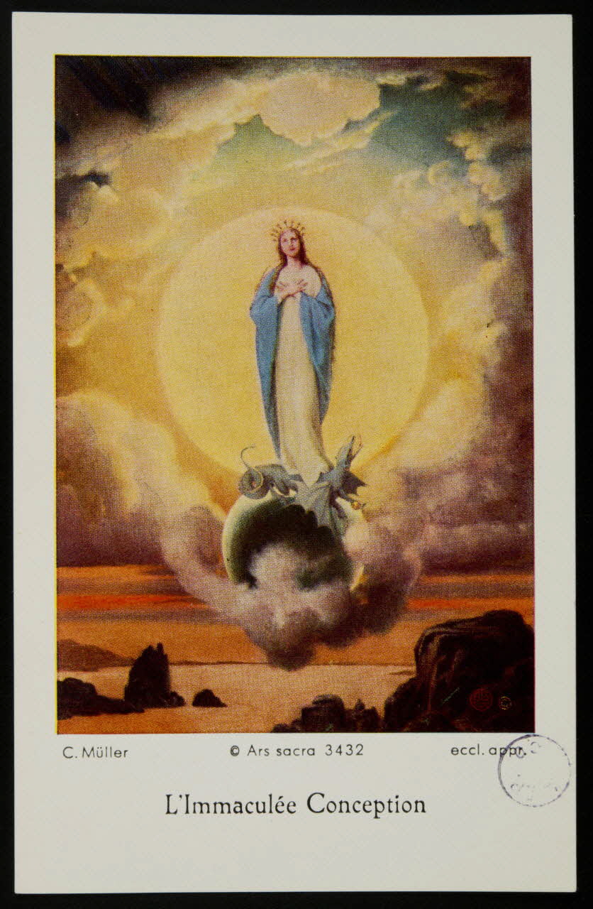 Muller image pieuse L'Immaculée Conception Augsburg 1966 1981.22.45 Photo