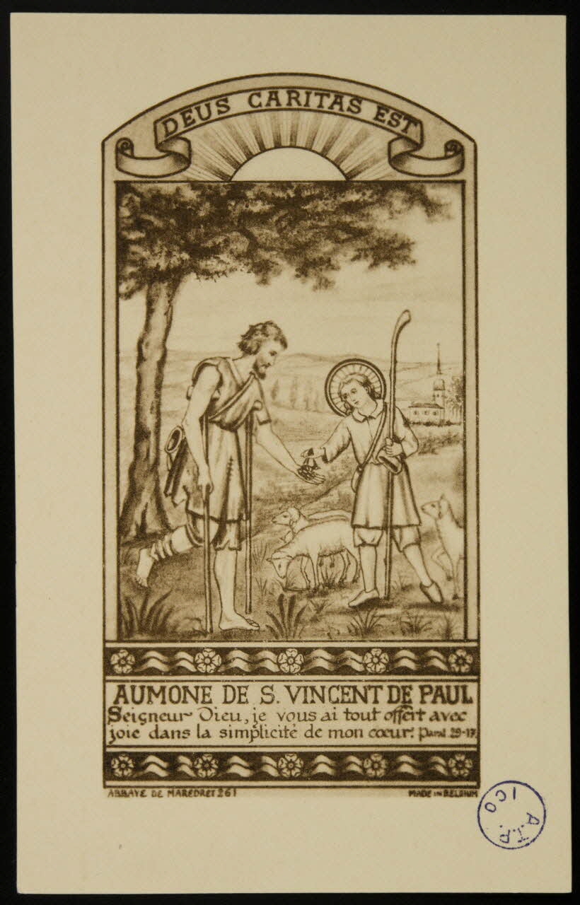 image pieuse AUMONE DE S. VINCENT DE PAUL 1981.22.61 Photo