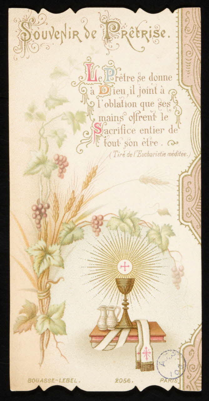 estampe SOUVENIR DE PRÊTRISE. 1981.22.8 Photo