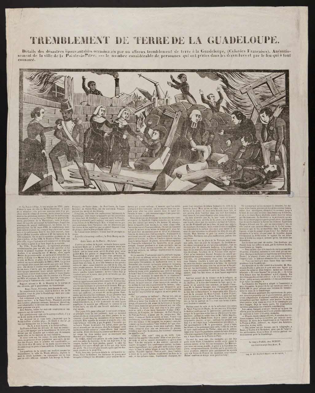 estampe TREMBLEMENT DE TERRE DE LA GUADELOUPE. 1981.38.7 Photo