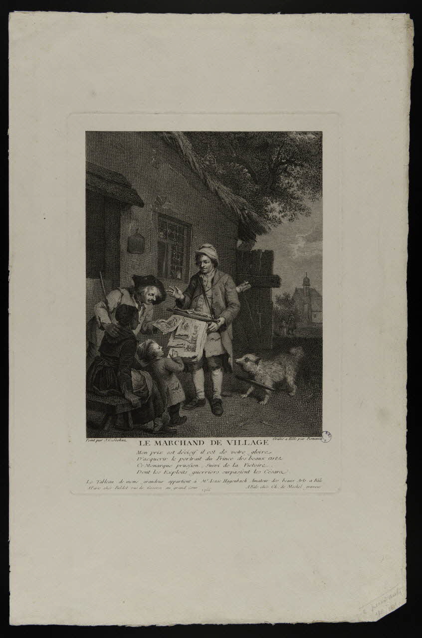 estampe LE MARCHAND DE VILLAGE. 1981.49.16 Photo
