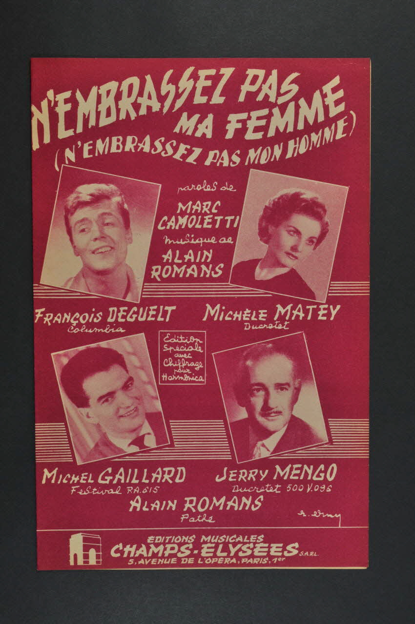 partition de musique petit format 1969.88.1021 Photo Mucem