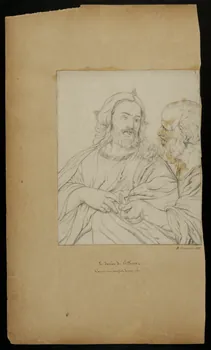 Beaunis Auguste partie d'un ensemble de dessins, album Le denier de St Pierre. 1890 1981.53.1.1 Photo
