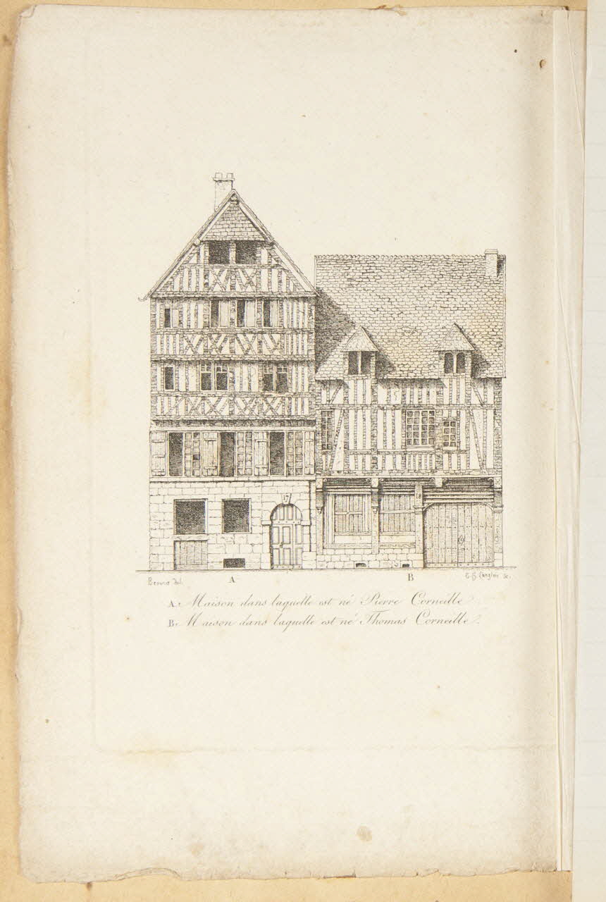 album Maison dans laquelle est né Pierre Corneille.  Maison dans laquelle est né Thomas Corneille. 1981.53.1.25 Photo