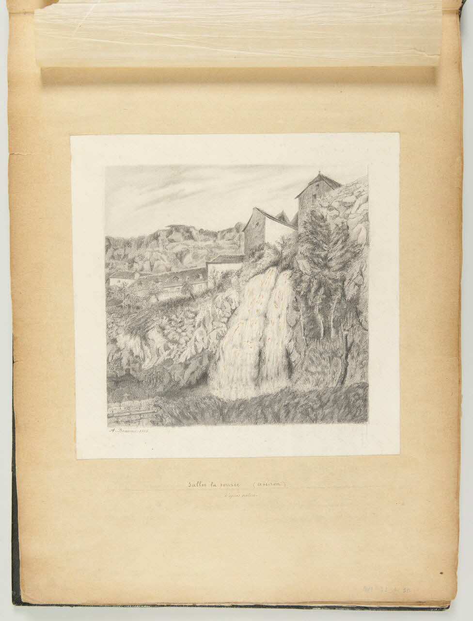 Beaunis Auguste partie d'un ensemble de dessins, album salles la source (aveiron) [sic]  d'après nature. 1855 1981.53.1.30 Photo