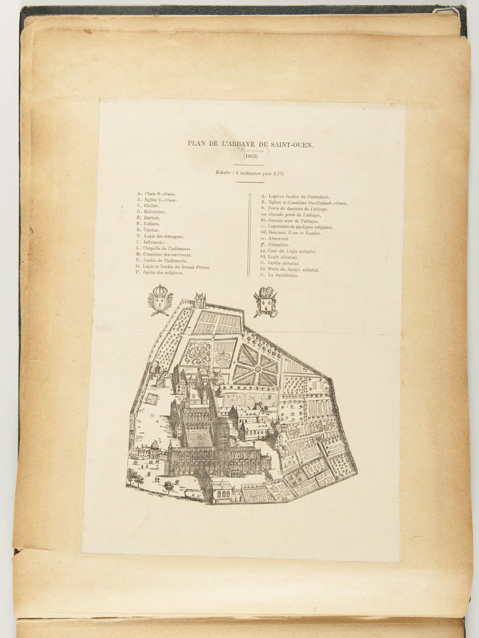 album PLAN DE L'ABBAYE DE SAINT-OUEN.  (Rouen)  (1662) 1981.53.1.35 Photo