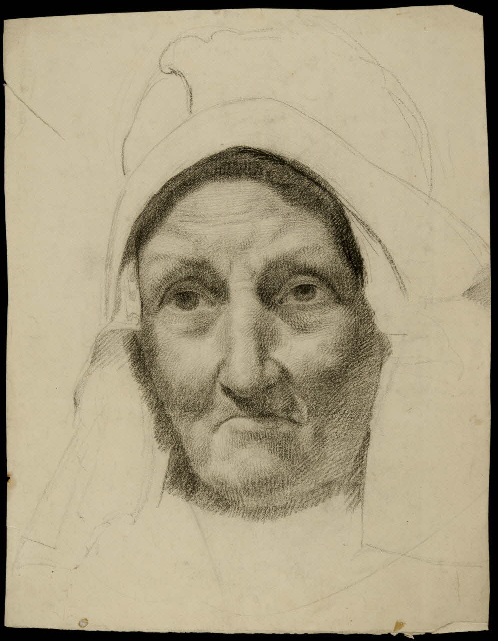 partie d'un ensemble de dessins, album Portrait de vieille femme 1981.53.1.4 Photo