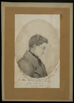 partie d'un ensemble de dessins, album Portrait de l'abbé Frilay 1981.53.1.5 Photo
