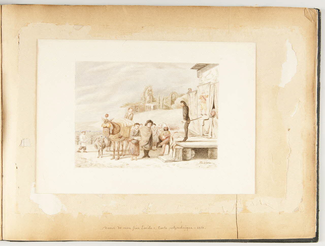 Beaunis Auguste partie d'un ensemble de dessins, album Les charlatans italiens 1900 1981.53.1.54 Photo