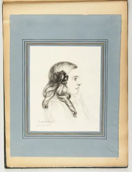 Devarenne Anatole partie d'un ensemble de dessins, album Portrait de fillette 1911 1981.53.1.91 Photo