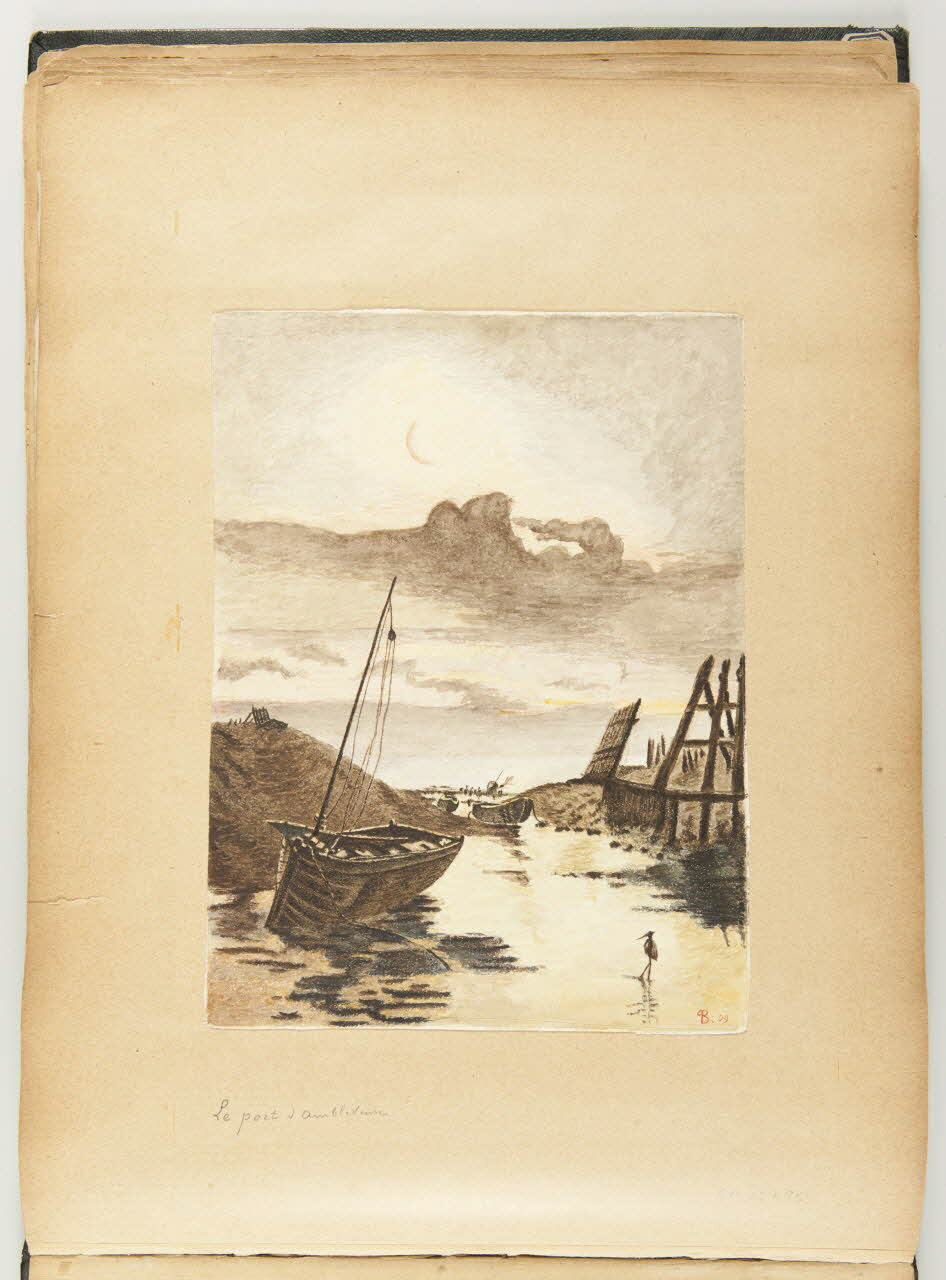 Beaunis Auguste partie d'un ensemble de dessins, album Le port d'Ambleteuse 1909 1981.53.1.95 Photo