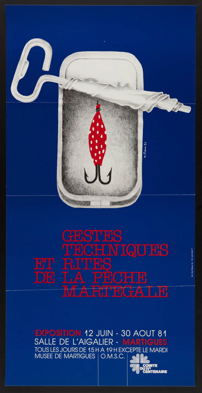estampe GESTES  TECHNIQUES  ET RITES  DE LA PÊCHE  MARTEGALE  EXPOSITION 12 JUIN - 30 AOUT 81 1981.54.16 Photo