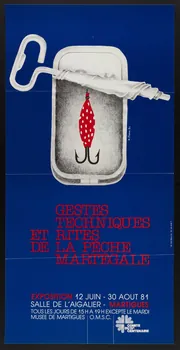 estampe GESTES  TECHNIQUES  ET RITES  DE LA PÊCHE  MARTEGALE  EXPOSITION 12 JUIN - 30 AOUT 81 1981.54.16 Photo