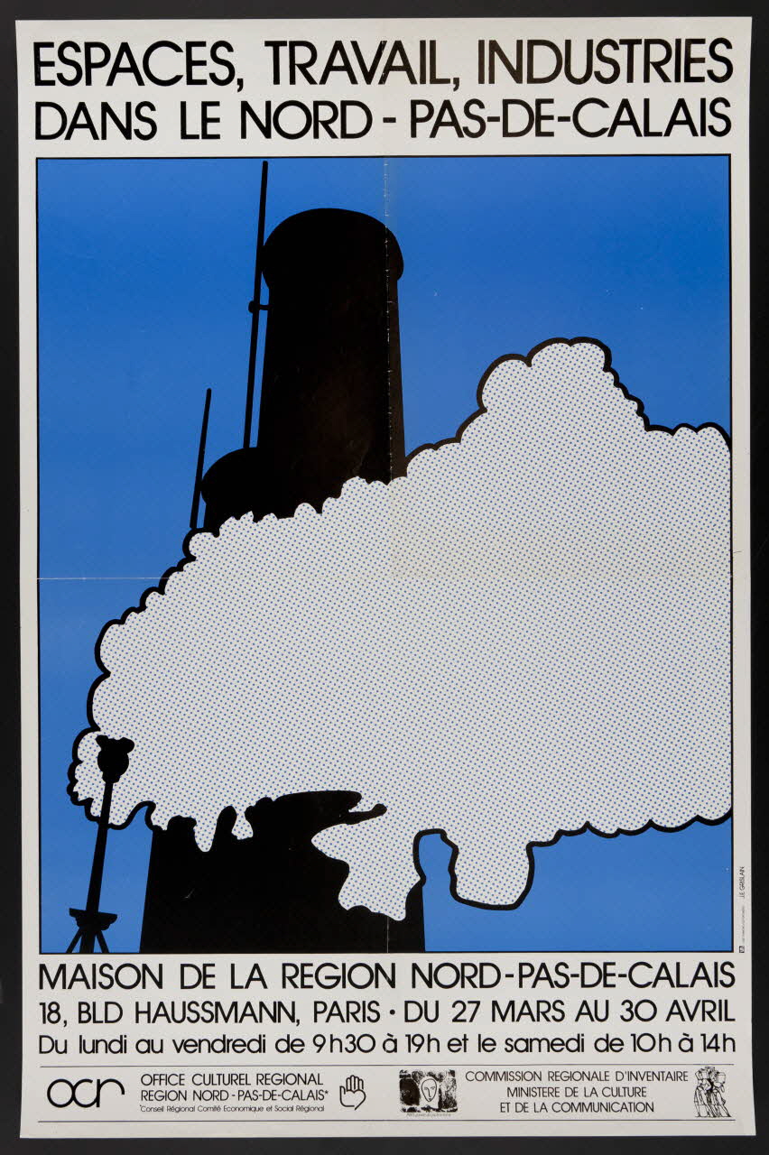 estampe ESPACES, TRAVAIL, INDUSTRIES  DANS LE NORD - PAS-DE-CALAIS  MAISON DE LA REGION NORD-PAS-DE-CALAIS 1981.54.25 Photo