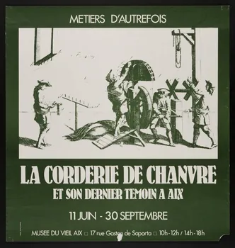 estampe LA CORDERIE DE CHANVRE  ET SON DERNIER TEMOIN A AIX  11 JUIN - 30 SEPTEMBRE 1981.54.36  Photo