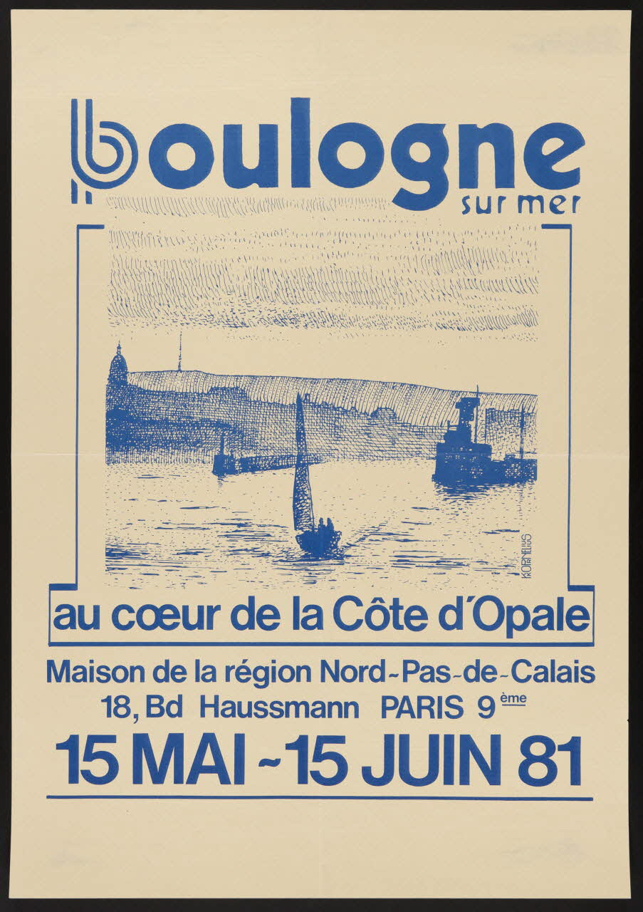 estampe boulogne  sur mer  au coeur de la Côte d'Opale  Maison de la région Nord-Pas-de-Calais  18, Bd Haussmann PARIS 9ème  15 MAI - 15 JUIN 81 1981.54.41 Photo