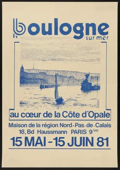 estampe boulogne  sur mer  au coeur de la Côte d'Opale  Maison de la région Nord-Pas-de-Calais  18, Bd Haussmann PARIS 9ème  15 MAI - 15 JUIN 81 1981.54.41  Photo