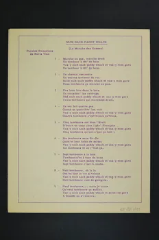 S. Baring Gould ; Cécil J. Sharp ; Malcom Arnold ; Boris Vian ; Annie Cordy ; Yvette Giraud ; Les Compagnons De La Chanson ; Feldman S.A., Editions; chanson petit format 1958 1969.88.1030 Photo Mucem