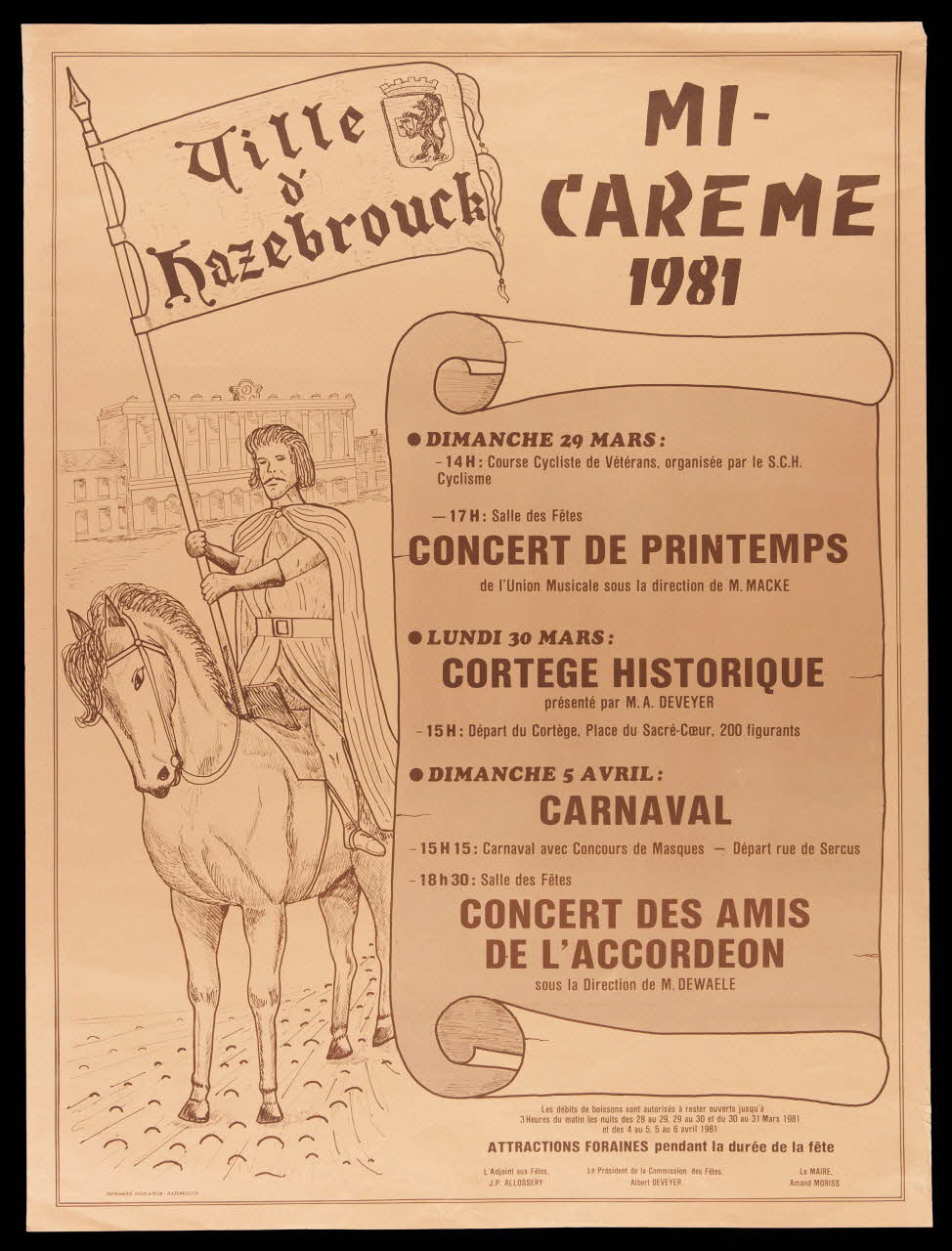 estampe Ville  d'  Hazebrouck  MI-  CAREME  1981 1981.54.62 Photo