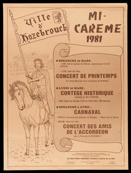 estampe Ville  d'  Hazebrouck  MI-  CAREME  1981 1981.54.62 Photo