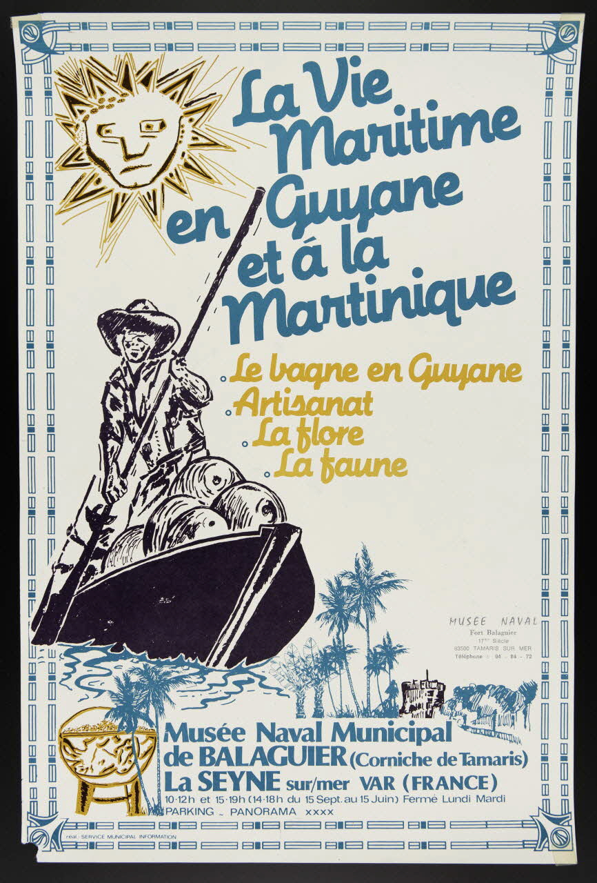 estampe La Vie  Maritime  en Guyane  et à la  Martinique 1981.54.79 Photo