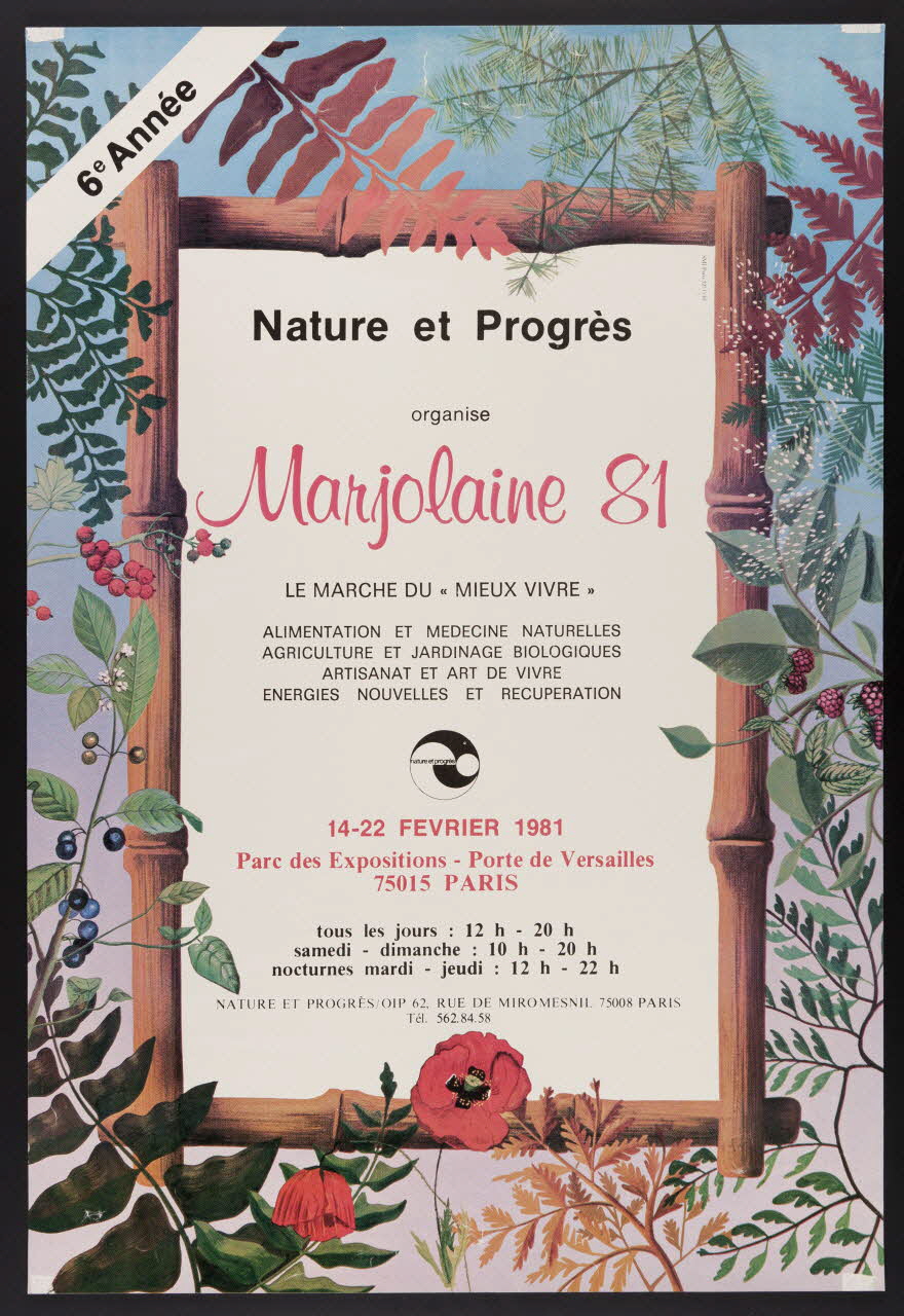 estampe Nature et Progrès  organise  Marjolaine 81  LE MARCHE DU "MIEUX VIVRE" 1981.54.86 Photo