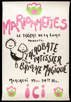 dessin MARIONNETTES  LE THEATRE DE LA LUNE 1981.54.91  Photo