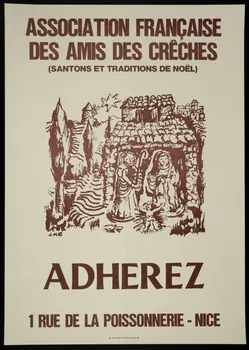 estampe ASSOCIATION FRANCAISE  DES AMIS DES CRECHES  (SANTONS ET TRADITIONS DE NOËL)  ADHEREZ 1981.54.98 Photo