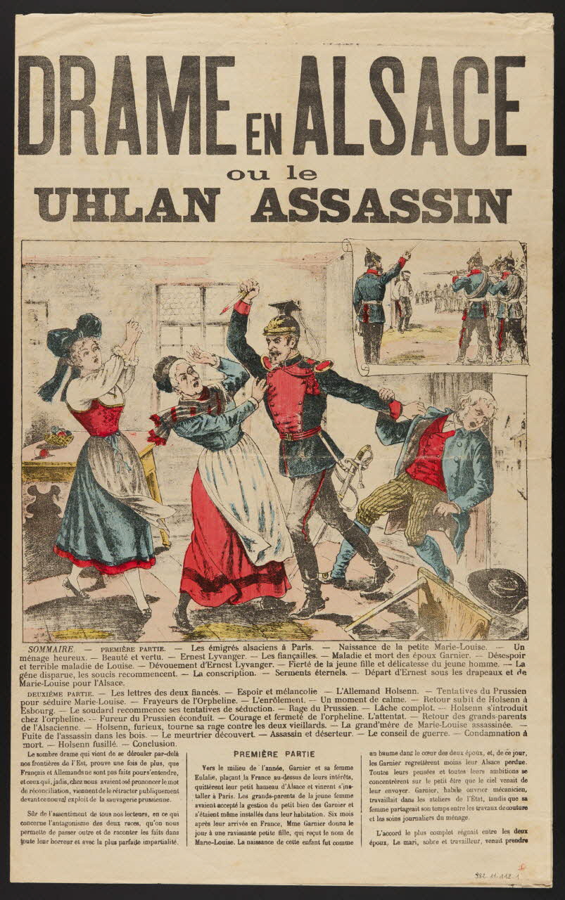 estampe DRAME EN ALSACE  ou le  UHLAN ASSASSIN 1982.11.112.2 Photo