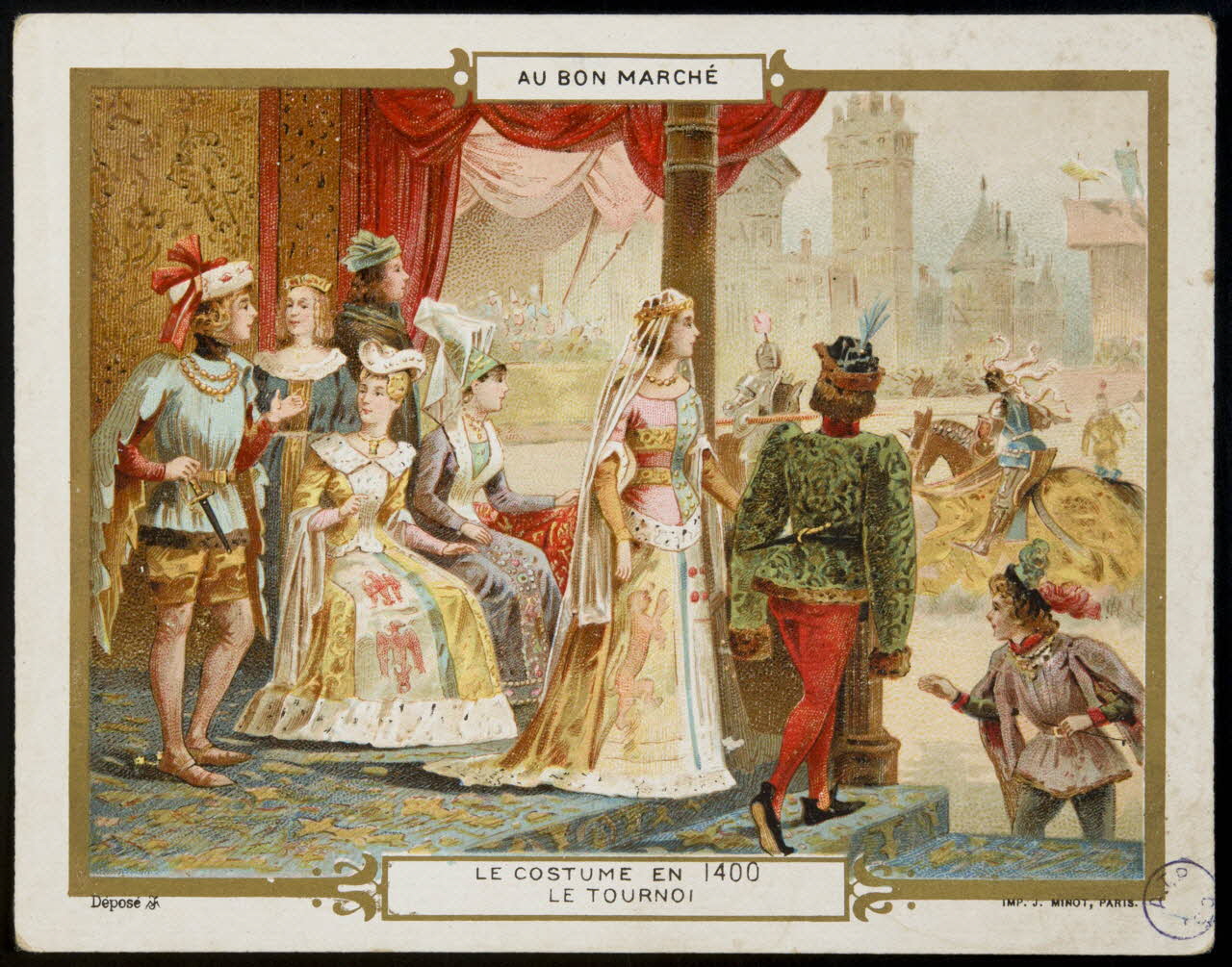 estampe LE COSTUME EN 1400  LE TOURNOI 1982.11.20 Photo