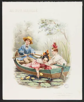 estampe LA PARTIE DE BATEAU  COSTUMES 1830. 1982.11.42 Photo