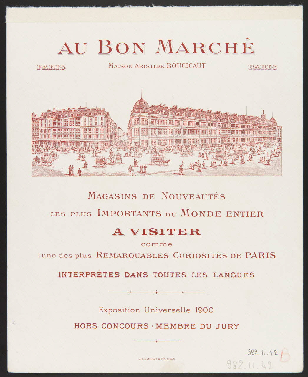 estampe LA PARTIE DE BATEAU  COSTUMES 1830. 1982.11.42 Photo