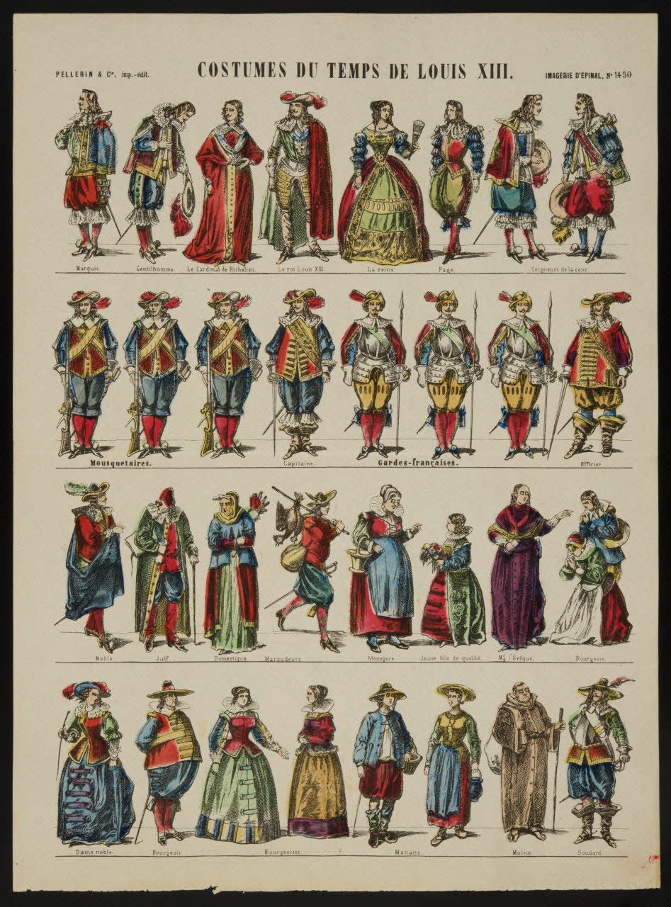 estampe COSTUMES DU TEMPS DE LOUIS XIII. 1982.3.185 Photo