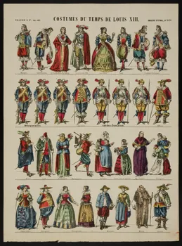 estampe COSTUMES DU TEMPS DE LOUIS XIII. 1982.3.185 Photo