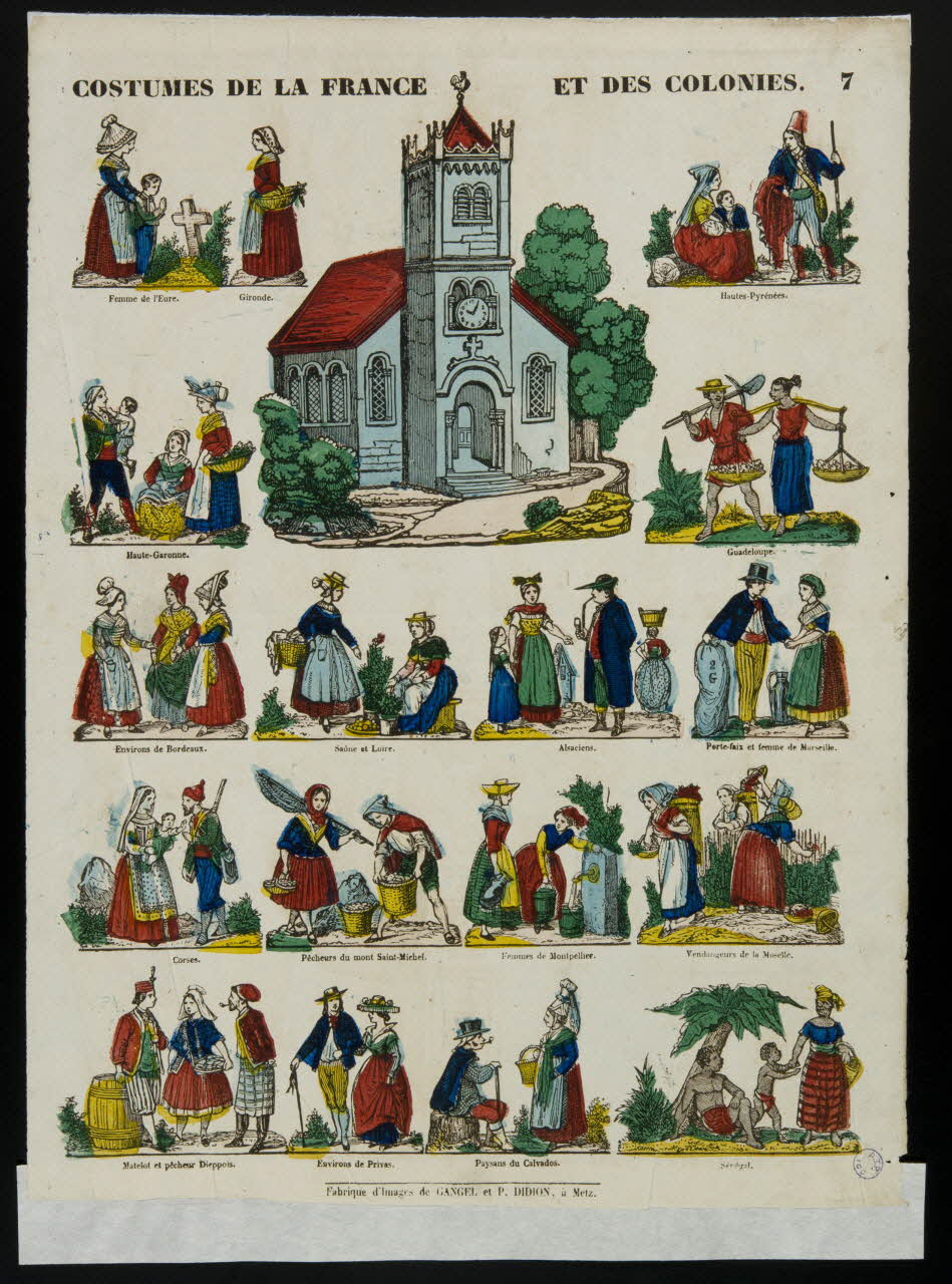 Gangel et Didion estampe COSTUMES DE LA FRANCE ET DES COLONIES. Metz 1858-1868 1982.3.194 Photo