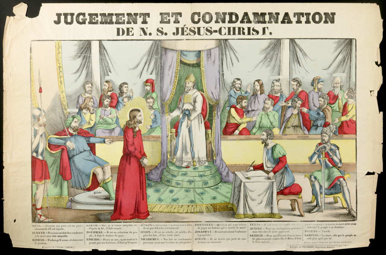 estampe JUGEMENT ET CONDAMNATION  DE N.S. JESUS-CHRIST. 1982.3.207 Photo