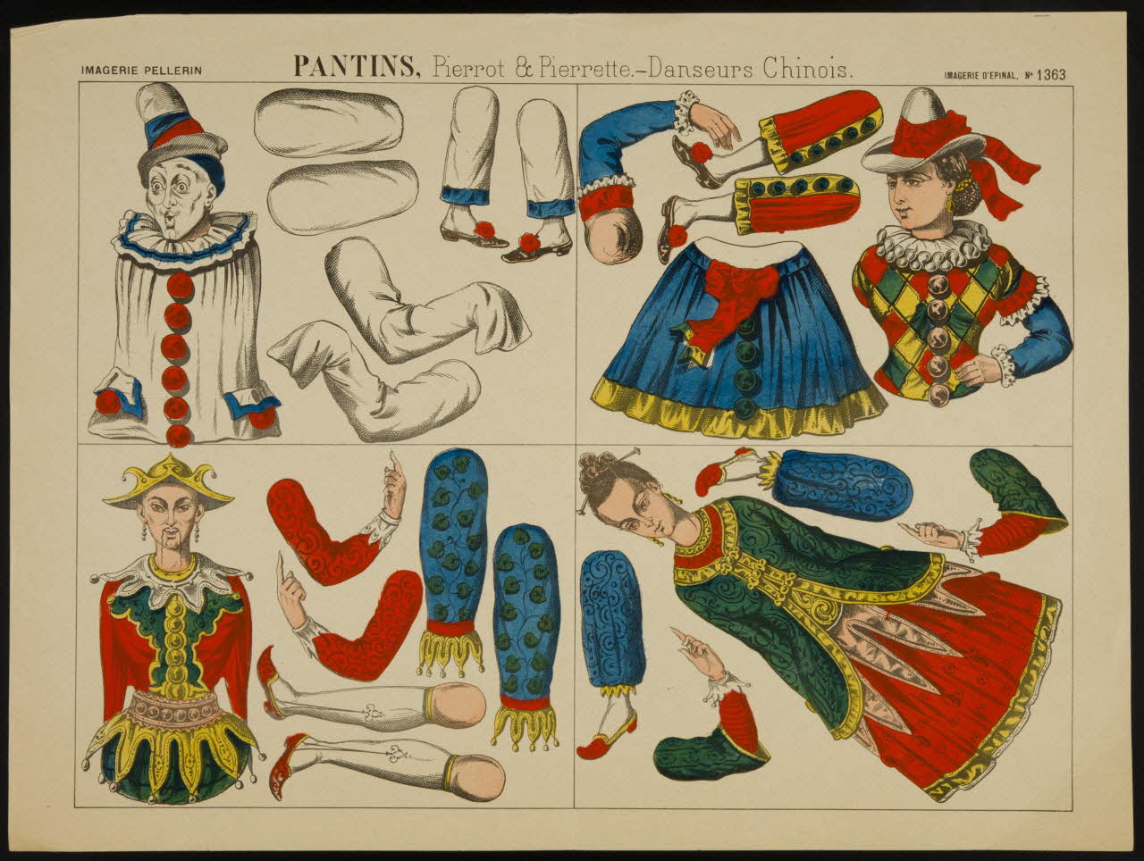 estampe PANTINS. Pierrot & Pierrette. - Danseurs Chinois. 1982.3.224 Photo