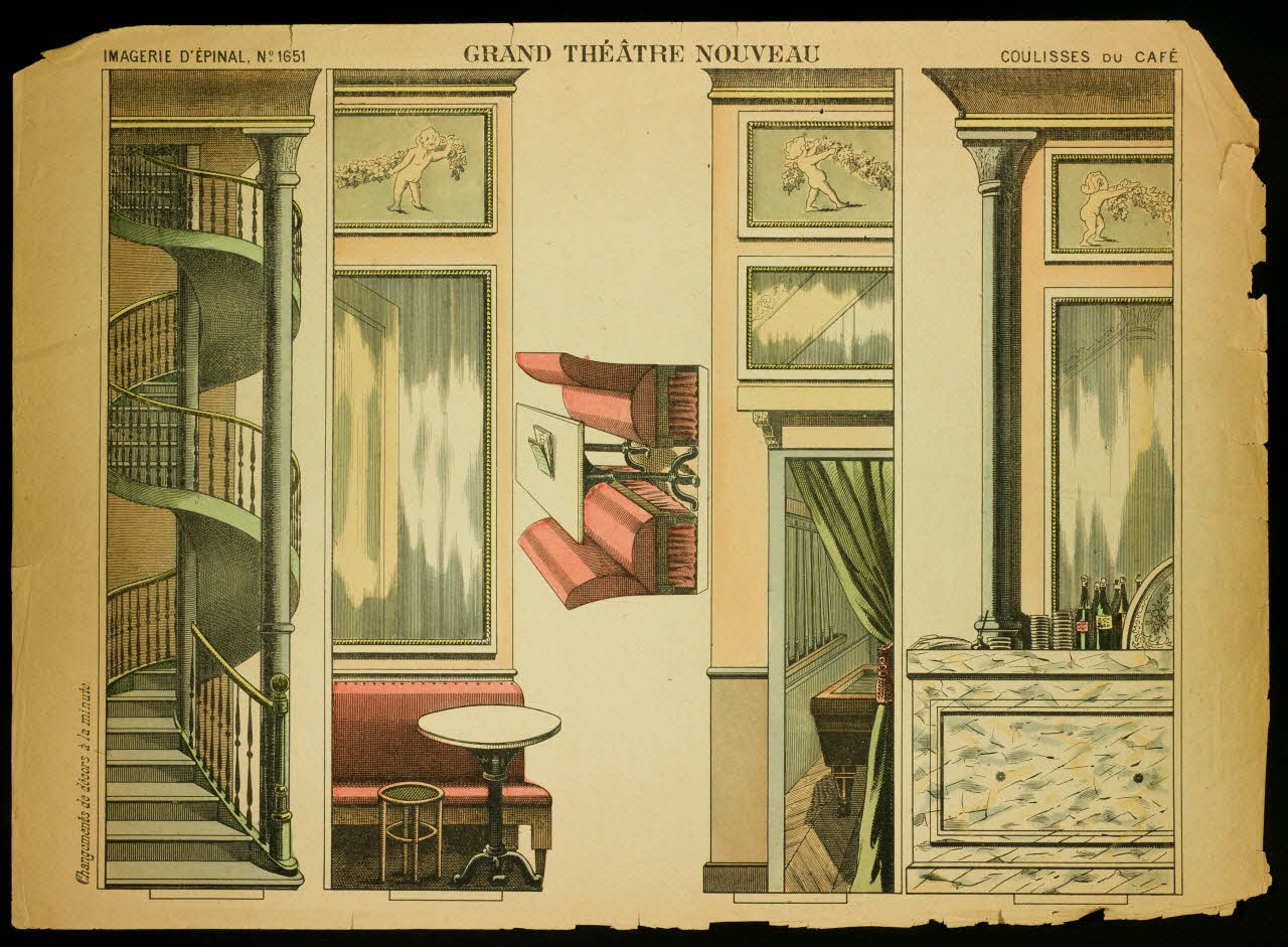 estampe GRAND THEATRE NOUVEAU COULISSES DU CAFE 1982.3.229 Photo
