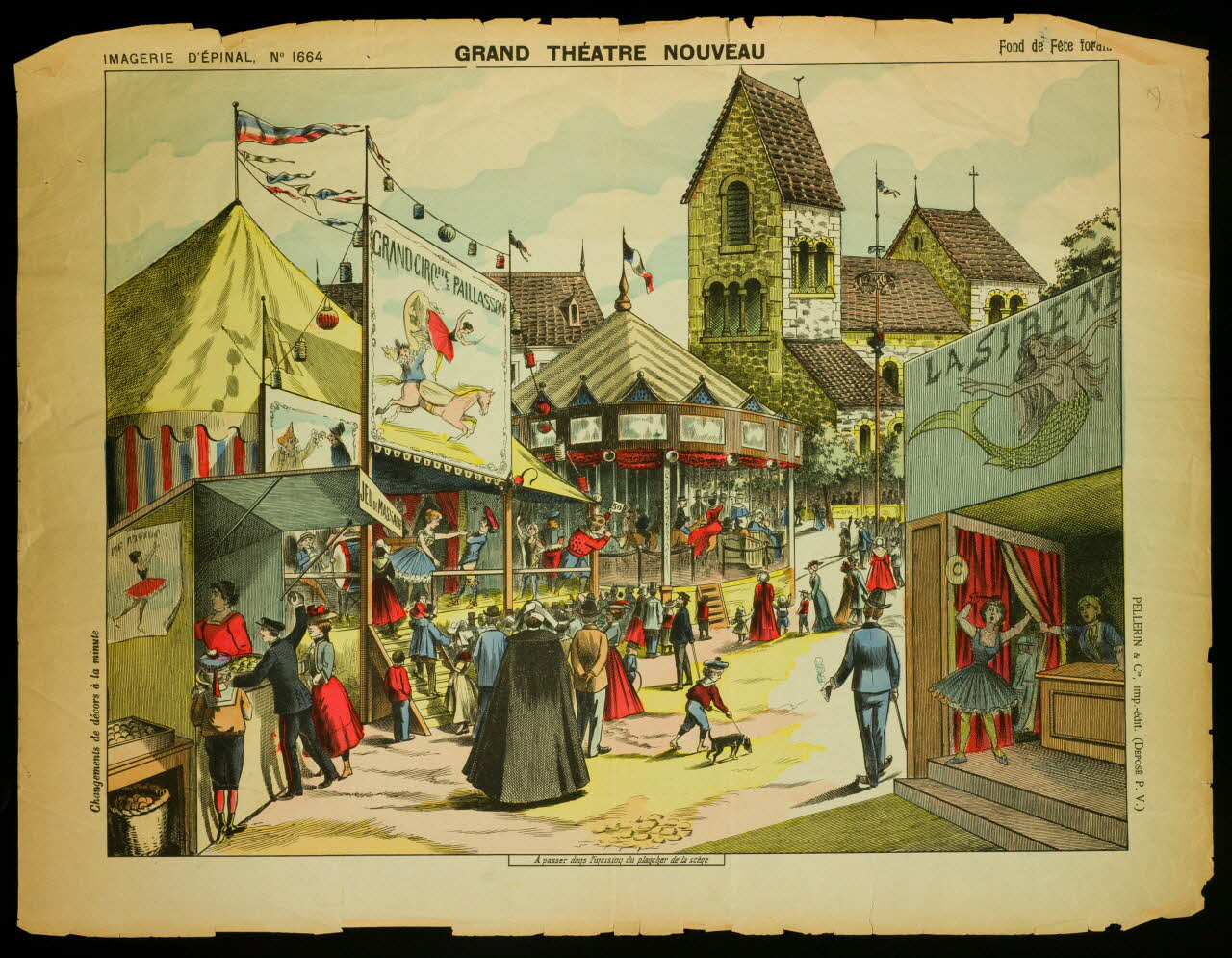 estampe GRAND THEATRE NOUVEAU Fond de Fête foraine 1982.3.231 Photo