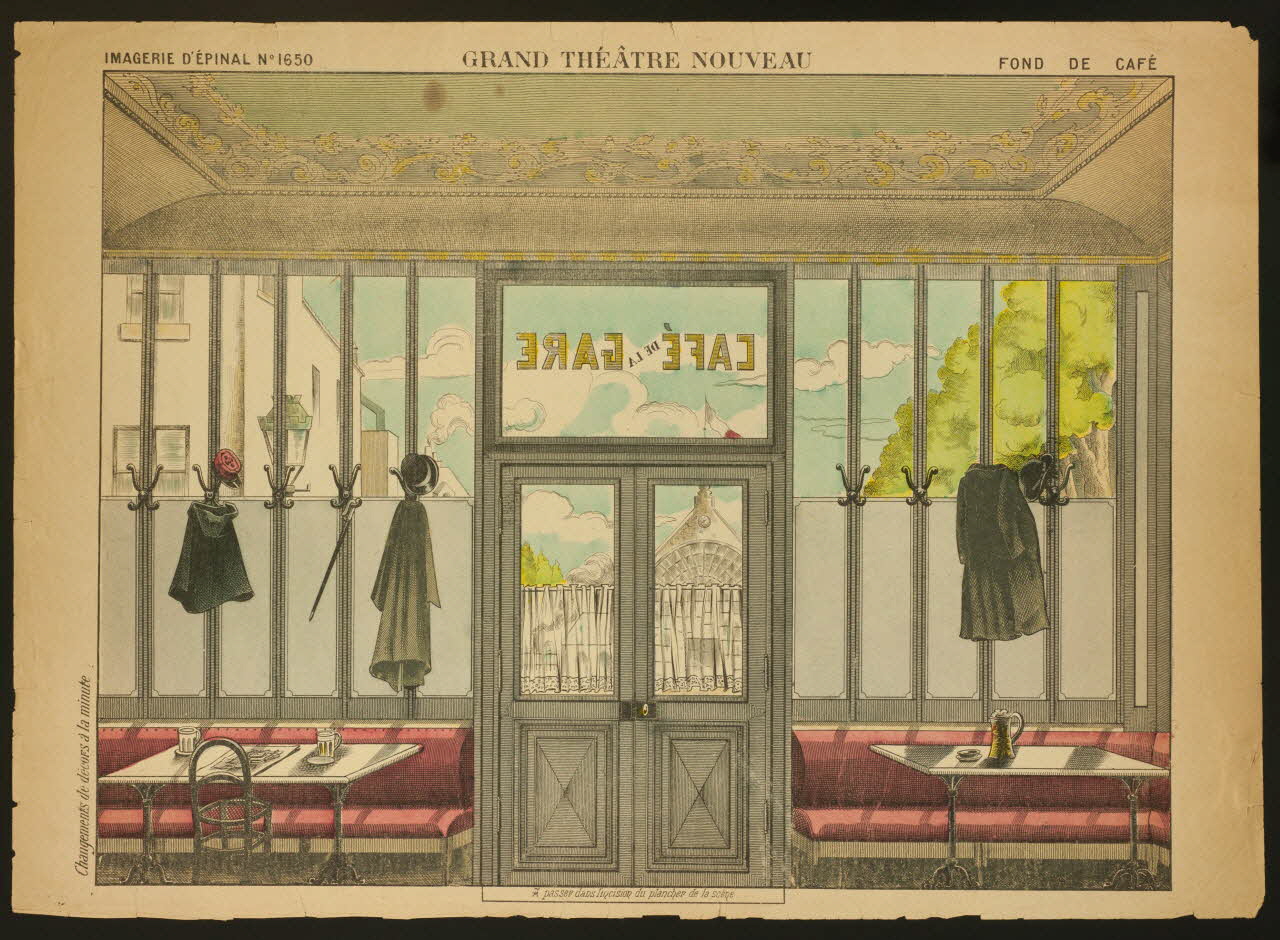 estampe GRAND THEATRE NOUVEAU FOND DE CAFE 1982.3.232 Photo