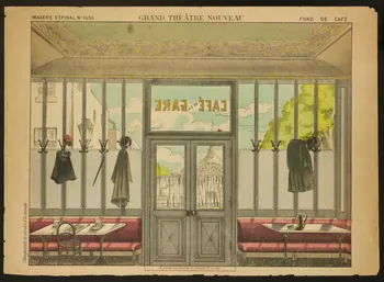 estampe GRAND THEATRE NOUVEAU FOND DE CAFE 1982.3.232 Photo