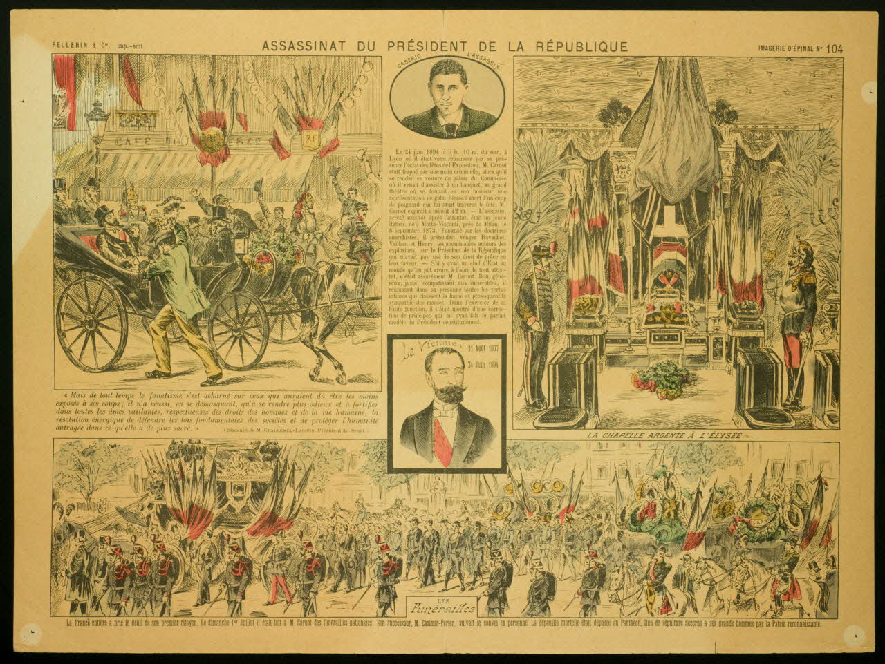 estampe ASSASSINAT DU PRESIDENT DE LA REPUBLIQUE 1982.3.248  Photo