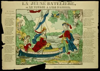 estampe LA JEUNE BATELIERE,  OU LE VOYAGE A L'ILE D'AMOUR. 1982.3.250 Photo