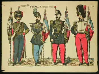 estampe DRAPEAUX de l'armée française 1982.3.308 Photo