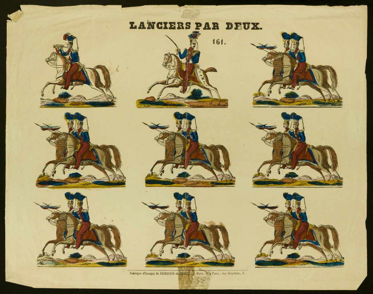 Dembour et Gangel estampe LANCIERS PAR DEUX. Metz 1840-1852 1982.3.320 Photo