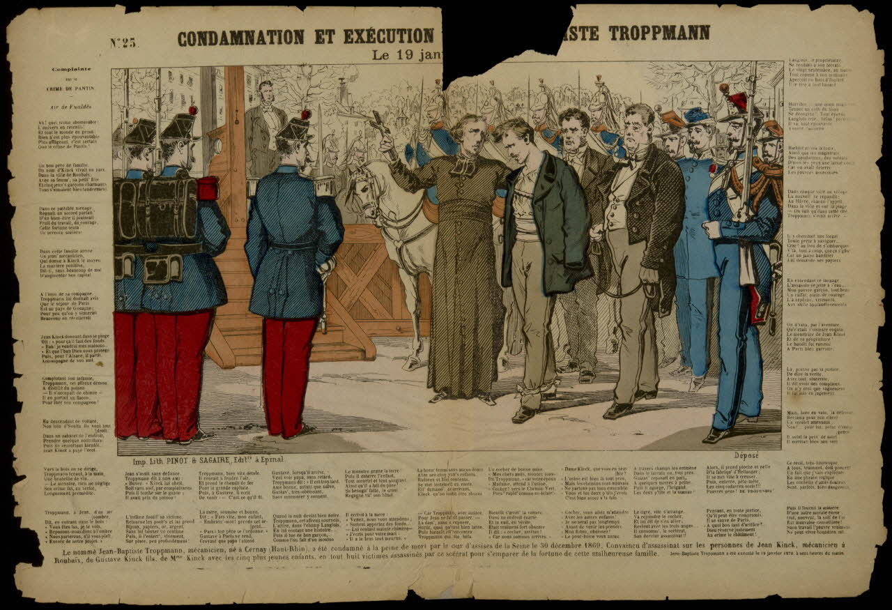 estampe CONDAMNATION ET EXECUTION DE JEAN-BAPTISTE TROPPMANN. 1982.3.327 Photo