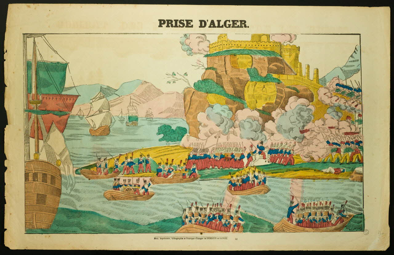 Dembour et Gangel estampe PRISE D'ALGER. France 1840-1852 1982.3.360 Photo Mucem