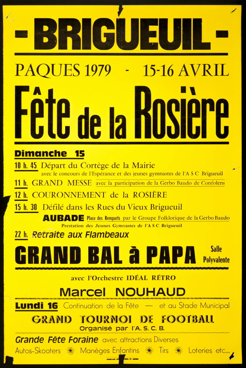 estampe BRIGUEUIL  Fête de la Rosière 1982.32.15 Photo