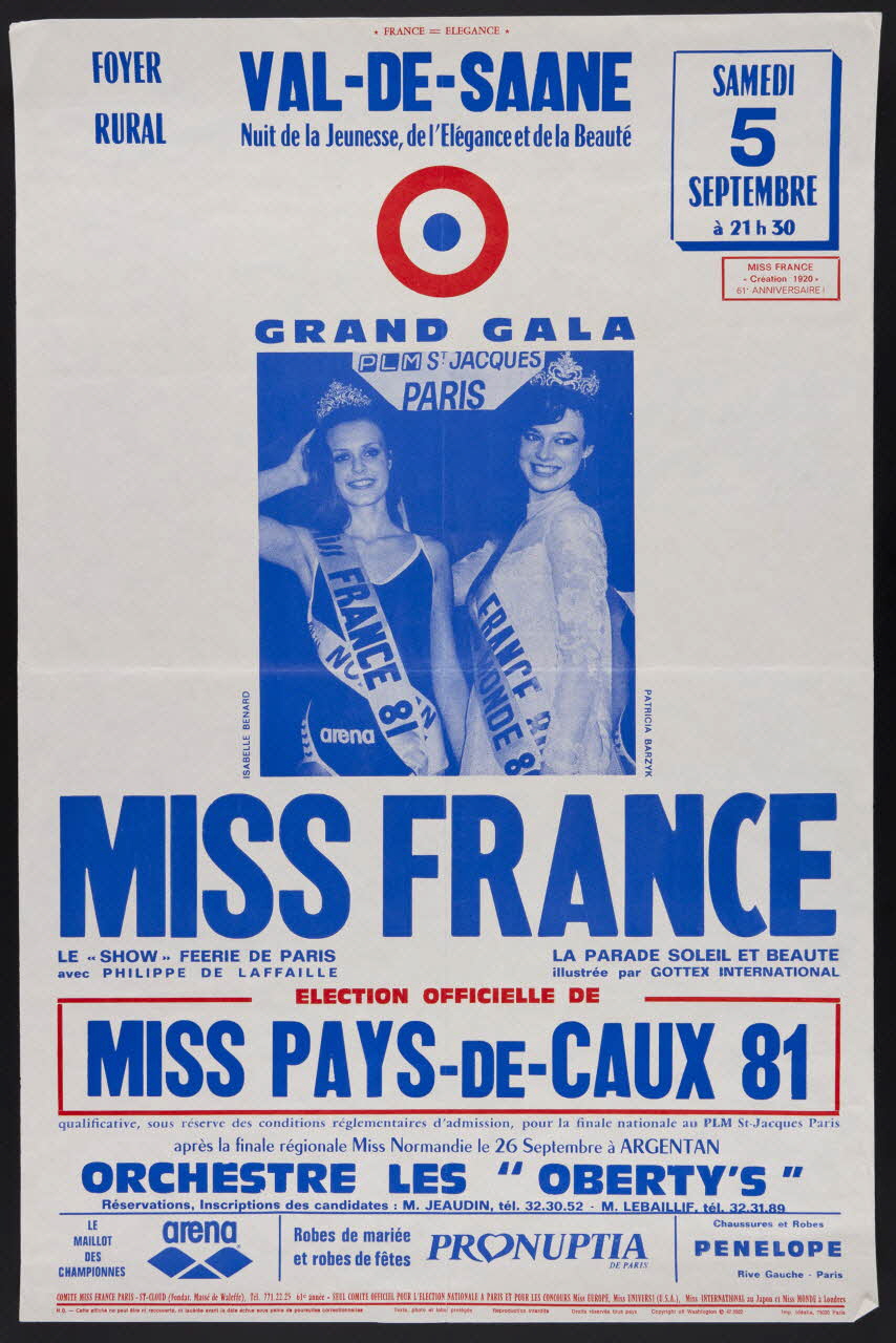 estampe MISS FRANCE 1982.32.17 Photo